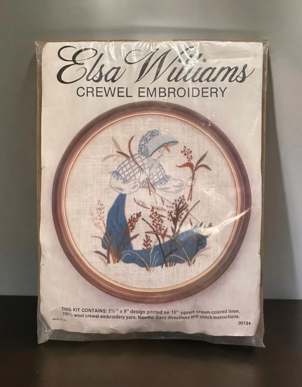 Vintage Elsa Williams Crewel Embroidery Kit-The Gatherer II-#00194 USA SEALED